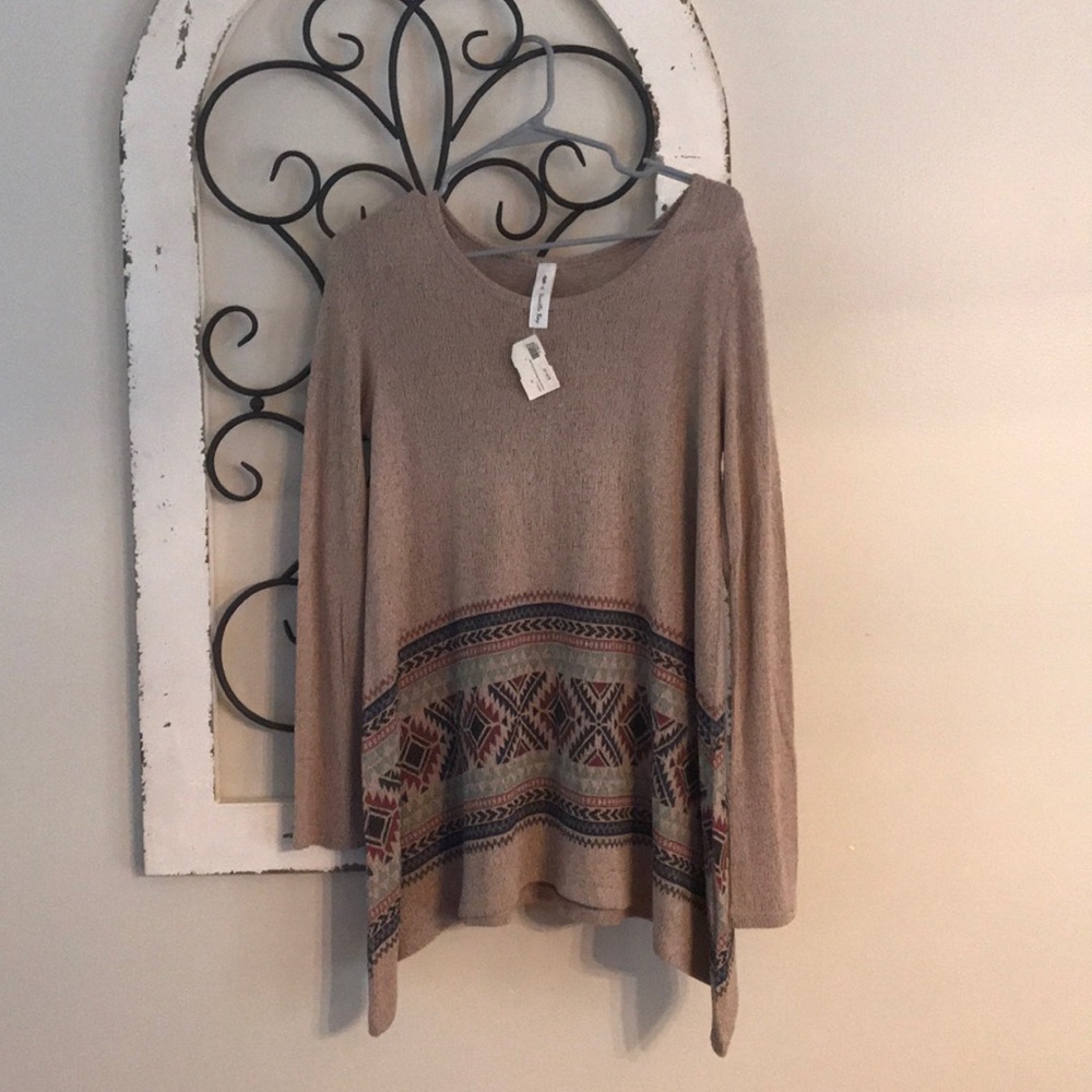 Beige/Tan boutique top